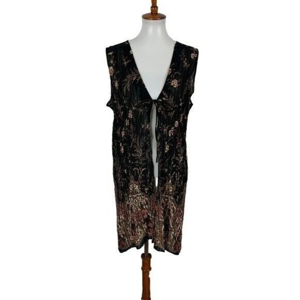 C'est Duo By Casablanca Women's Kimono Cardigan Medium Sheer Boho‎ Chic